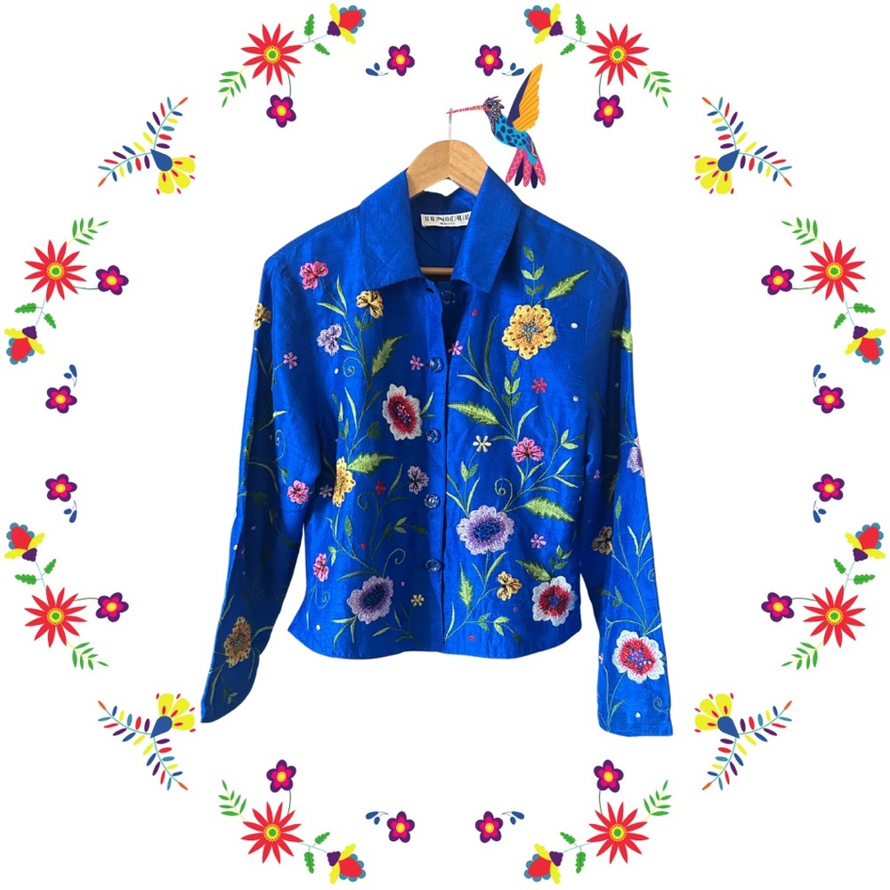 💙 Vintage Tunique Nights Embroidered Jacket
by Tunique Nights 💙